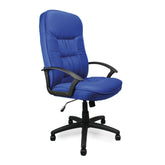 Nautilus Designs Coniston High Back Fabric Executive Office Chair With Sculptured Stitching Detail and Fixed Arms Blue - DPA6062ATGFBL DD